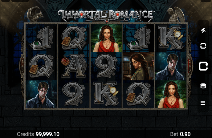 Immortal Romance skjerm