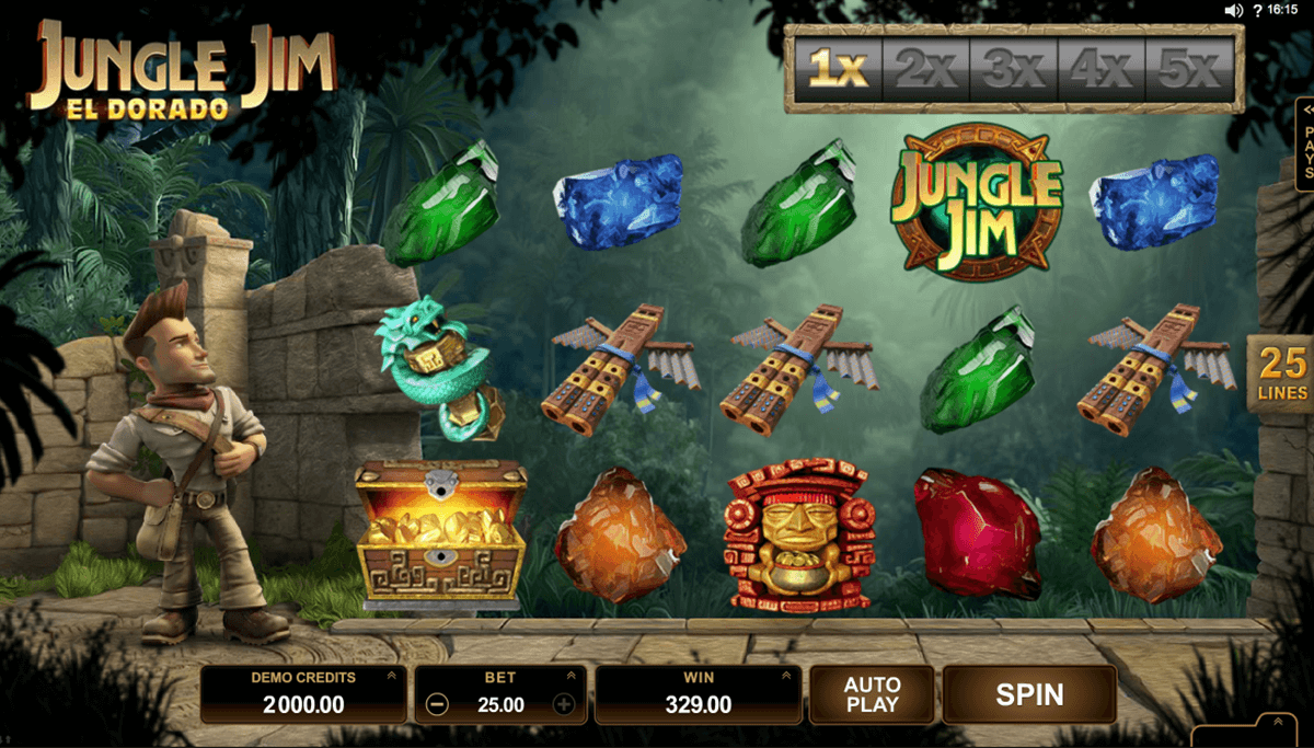 Jungle Jim El Dorado Microgaming spilleautomat