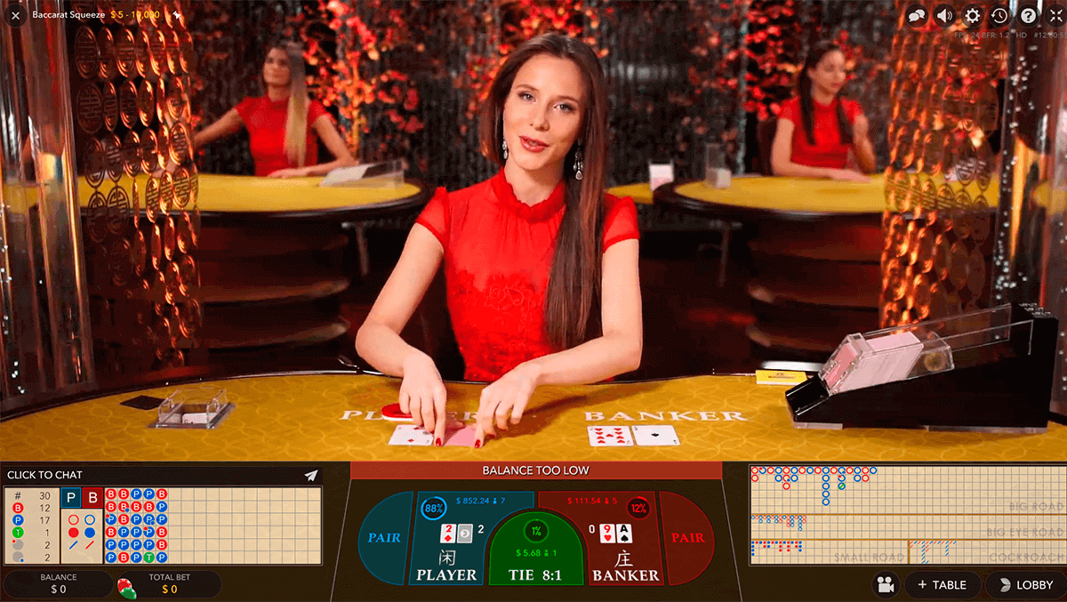 live baccarat squeeze evolution gaming.