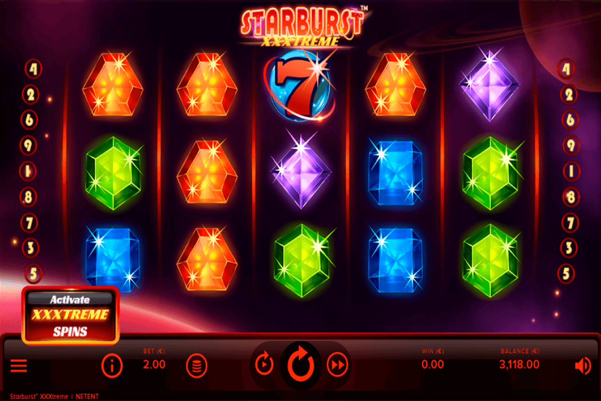 starburst treme netent skjermbilde